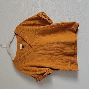 Cotton Universal Thread Boho Mustard Shirt